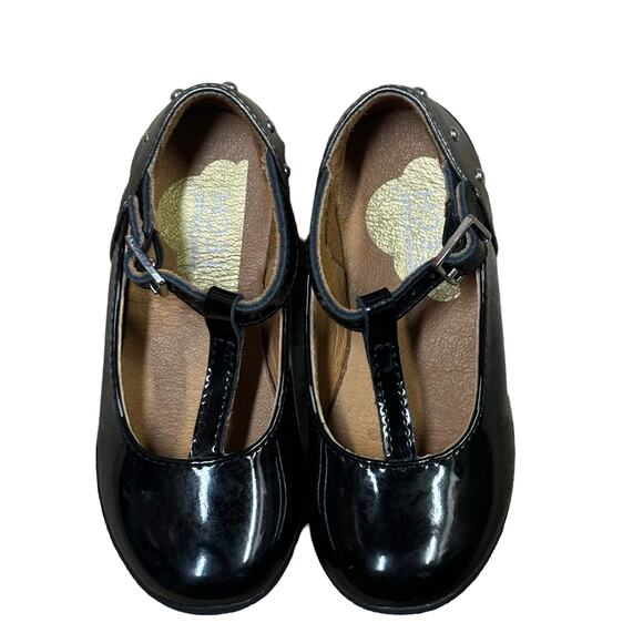 Umi Black Patent Leather Studded Heel Mary Jane Eleni Toddler Size US 8M/24 - Picture 1 of 9